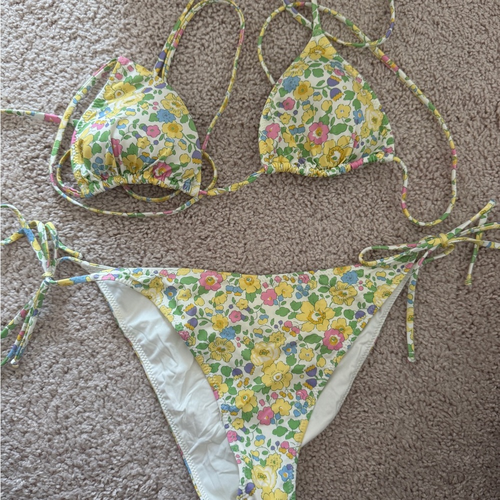 MC2 Saint Barth Floral Bikini - Yellow, Green, Pink